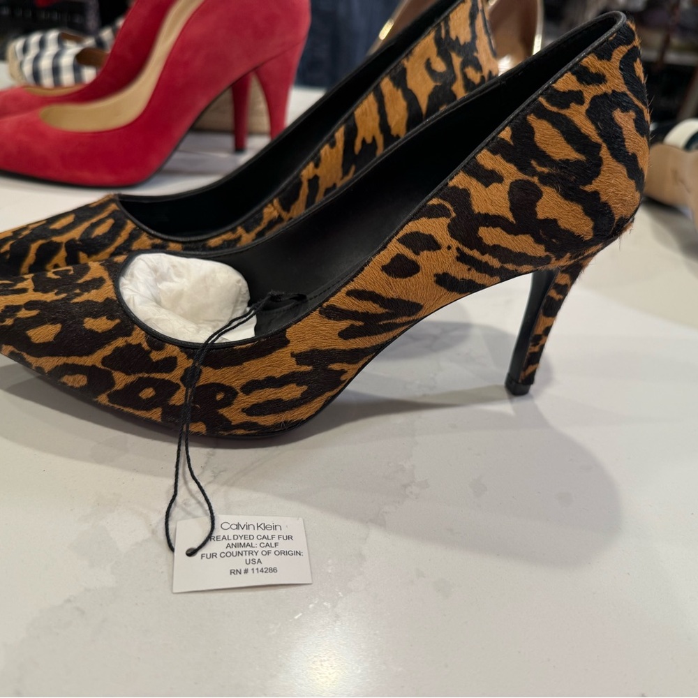Calvin Klein Leopard Print Women's Heels